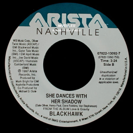 Blackhawk - Hole In My Heart / She Dances With Her Shadow side B
