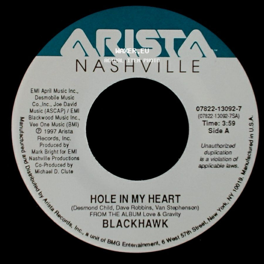 Blackhawk - Hole In My Heart / She Dances With Her Shadow side A