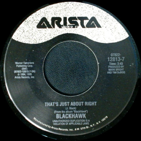 Blackhawk - That's Just About Right / Love Like This side A