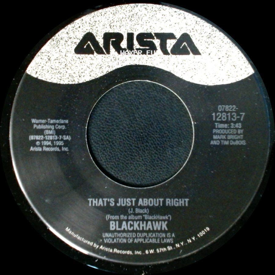 Blackhawk - That's Just About Right / Love Like This side A