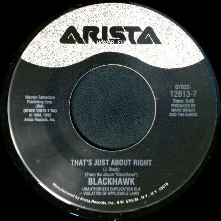 Blackhawk - That's Just About Right / Love Like This side A