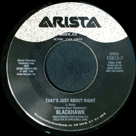 Blackhawk - That's Just About Right / Love Like This side A