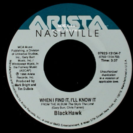 Blackhawk - There You Have It / When I Find It, I'll Know It side B