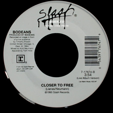 Bodeans - Closer To Free / Closer To Free side B