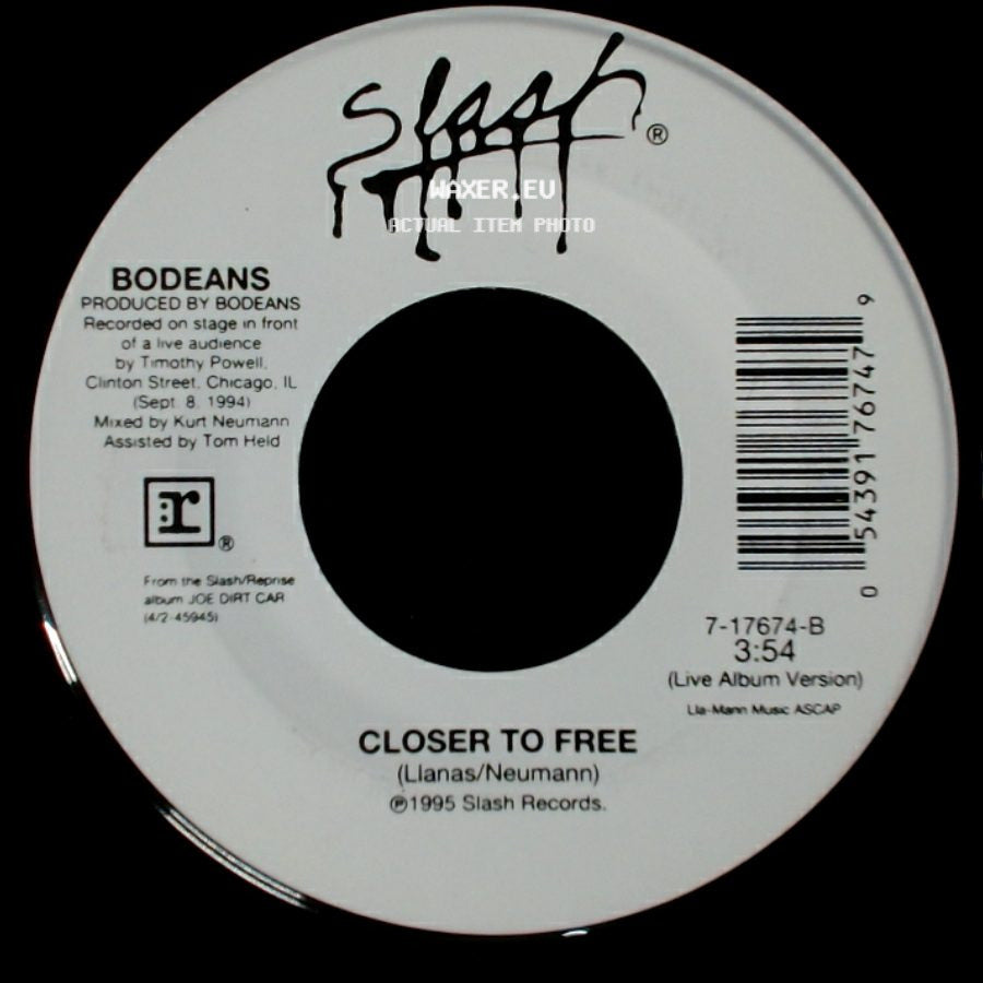 Bodeans - Closer To Free / Closer To Free side B