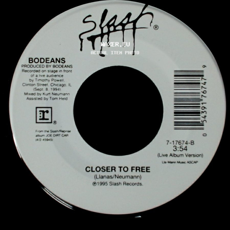 Bodeans - Closer To Free / Closer To Free side A