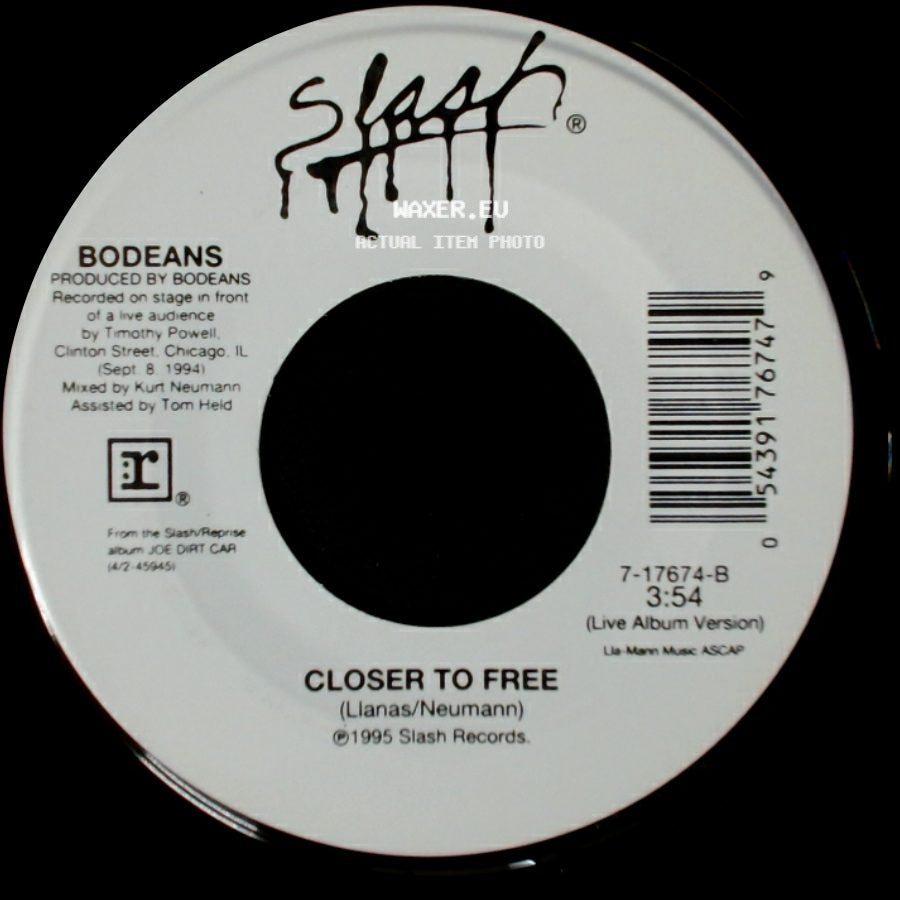 Bodeans - Closer To Free / Closer To Free side B