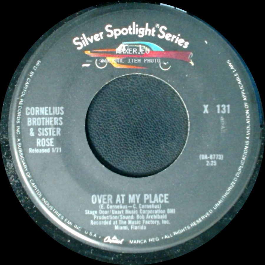 Cornelius Brothers & Sister Rose - Treat Her Like A Lady / Over At My Place side B