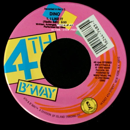 Dino - I Like It (Instrumental) / I Like It (Radio Edit) side B