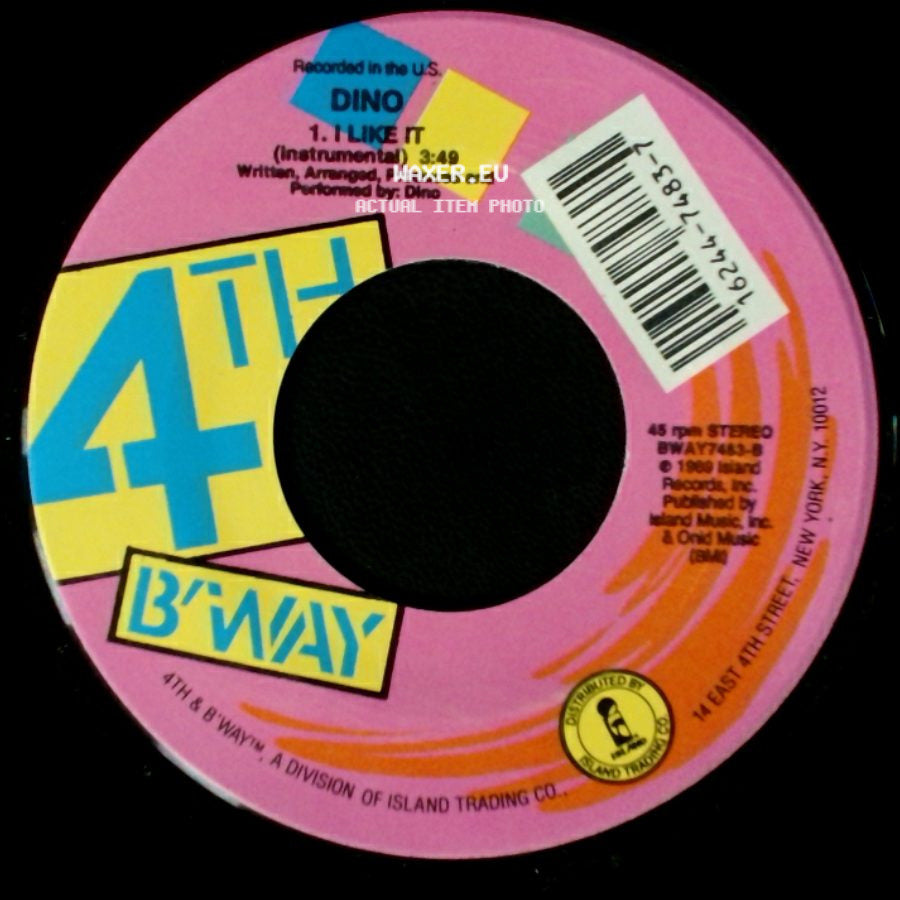 Dino - I Like It (Radio Edit) / I Like It (Instrumental) side B