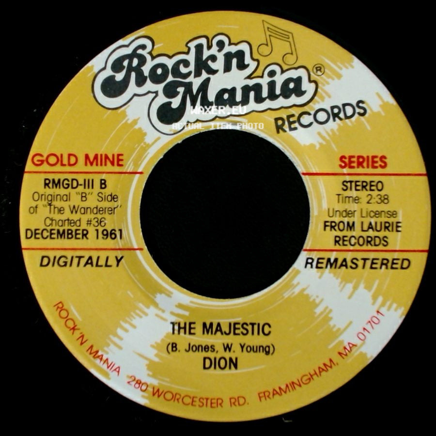 Dion / Dion And The Belmonts - The Majestic / Belmonts Medley (All Original Tracks) side A