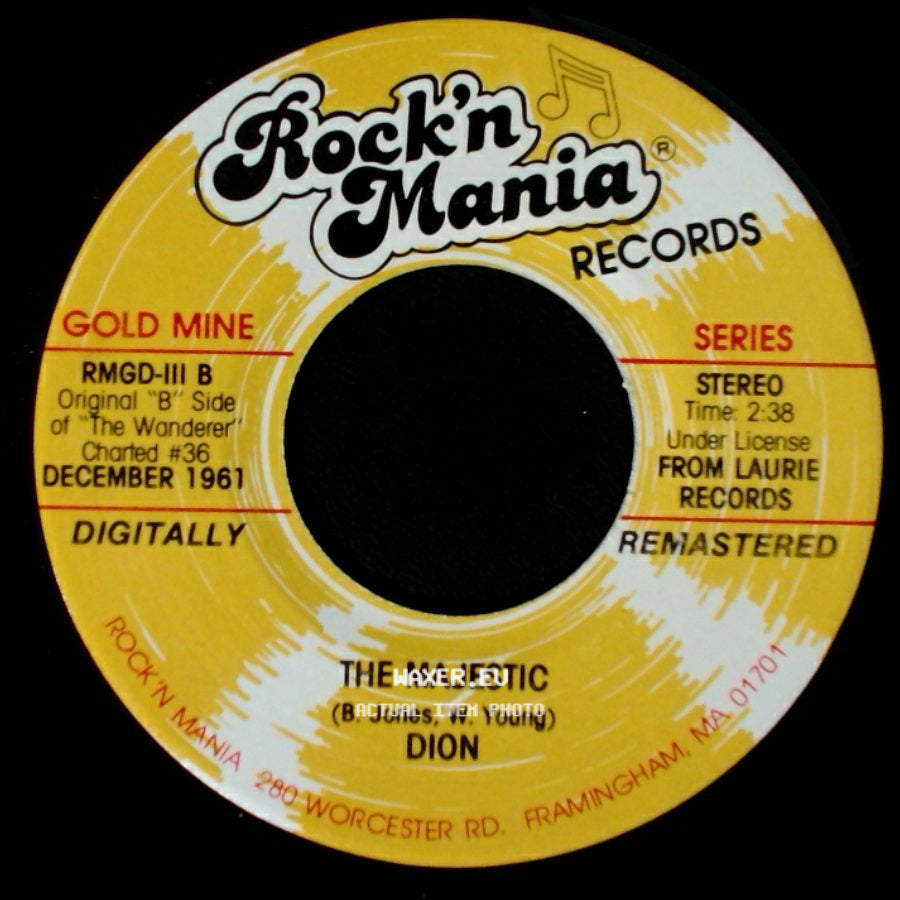 Dion / Dion And The Belmonts - The Majestic / Medley (All Original Tracks) side A
