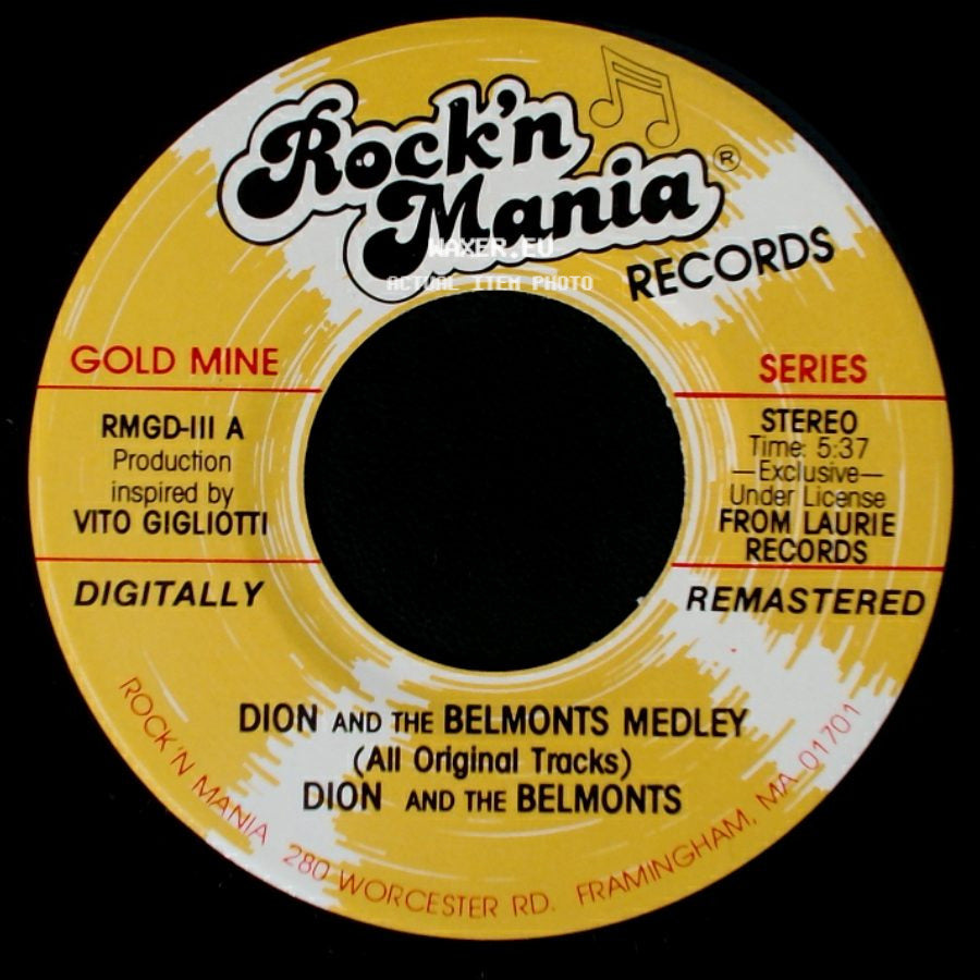 Dion / Dion And The Belmonts - The Majestic / Medley (All Original Tracks) side B