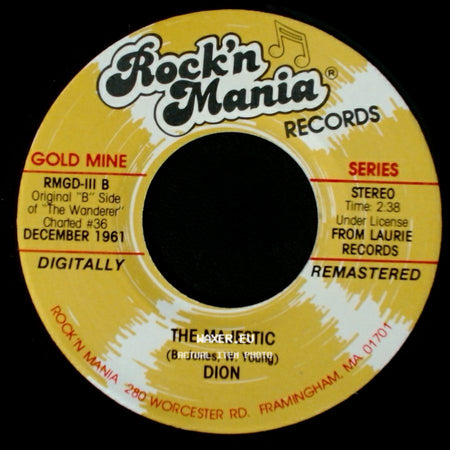 Dion / Dion And The Belmonts - The Majestic / Dion And The Belmonts Medley (All Original Tracks) side A