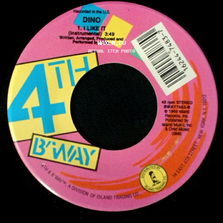 Dino - I Like It (Radio Edit) / I Like It (Instrumental) side B