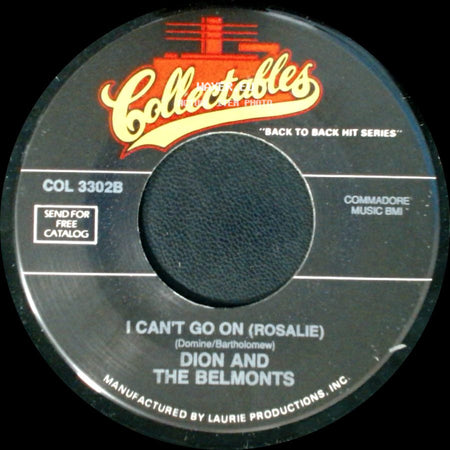 Dion And The Belmonts - In The Still Of The Night / I Can't Go On (Rosalie) side B