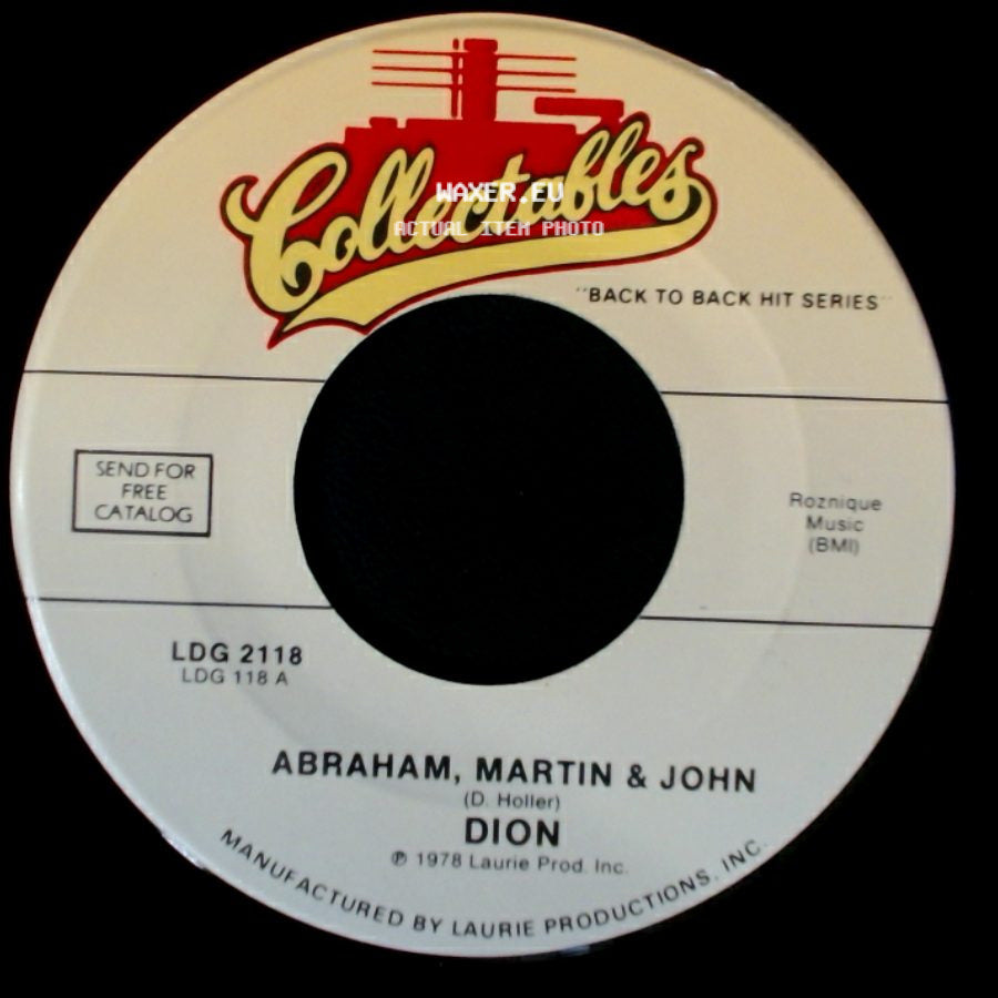 Dion - From Both Sides Now / Abraham, Martin & John side B