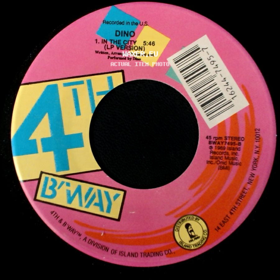 Dino - Never 2 Much Of U (Edit) / In The City (Lp Version) side B