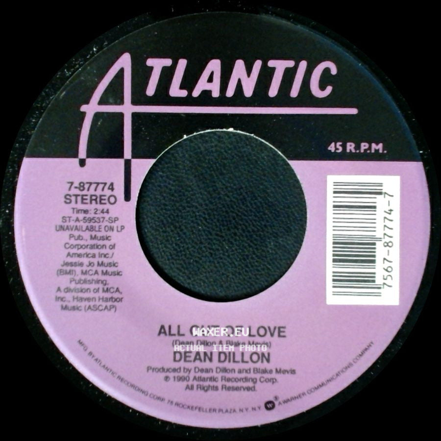Dean Dillon - Holed Up In Some Honky Tonk / All Out Of Love side B