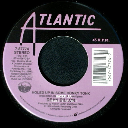 Dean Dillon - Holed Up In Some Honky Tonk / All Out Of Love side A