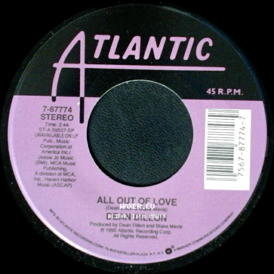 Dean Dillon - Holed Up In Some Honky Tonk / All Out Of Love side B