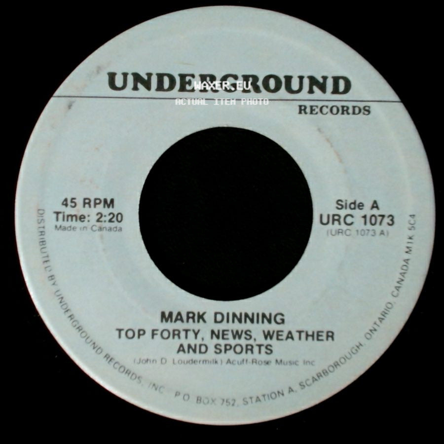 Mark Dinning - Top Forty, News, Weather And Sports / All Of This For Sally side A
