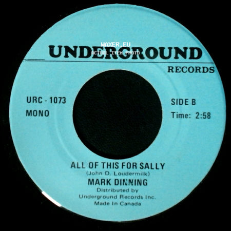 Mark Dinning - Top Forty, News Weather And Sports / All Of This For Sally side B