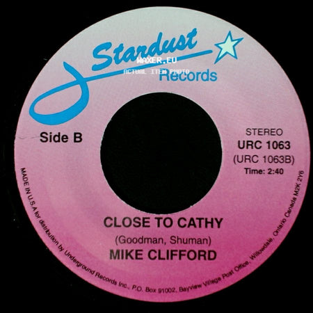 Bobby Hendricks / Mike Clifford - Itchy Twitchy Feeling / Close To Cathy side B