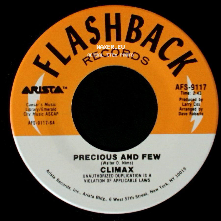 Climax / Climax Featuring Sonny Geraci - Precious And Few / Life And Breath side A