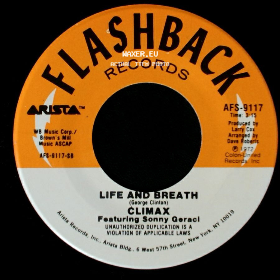 Climax / Climax Featuring Sonny Geraci - Precious And Few / Life And Breath side B