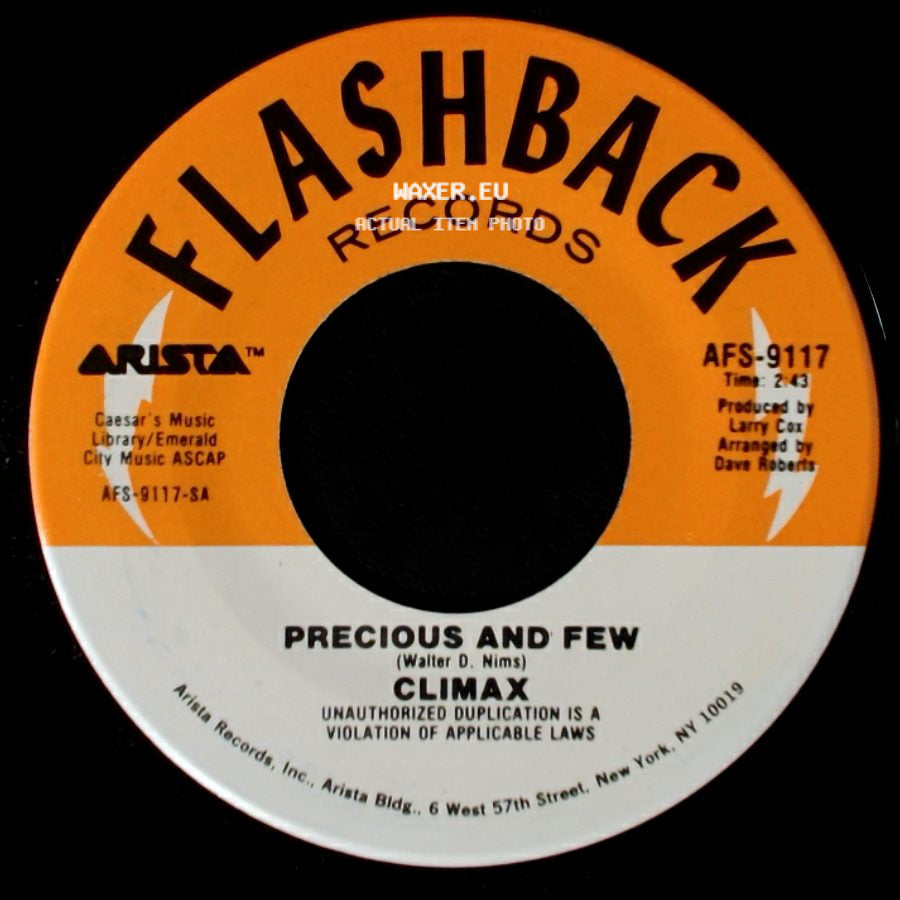 Climax / Climax Featuring Sonny Geraci - Precious And Few / Life And Breath side A
