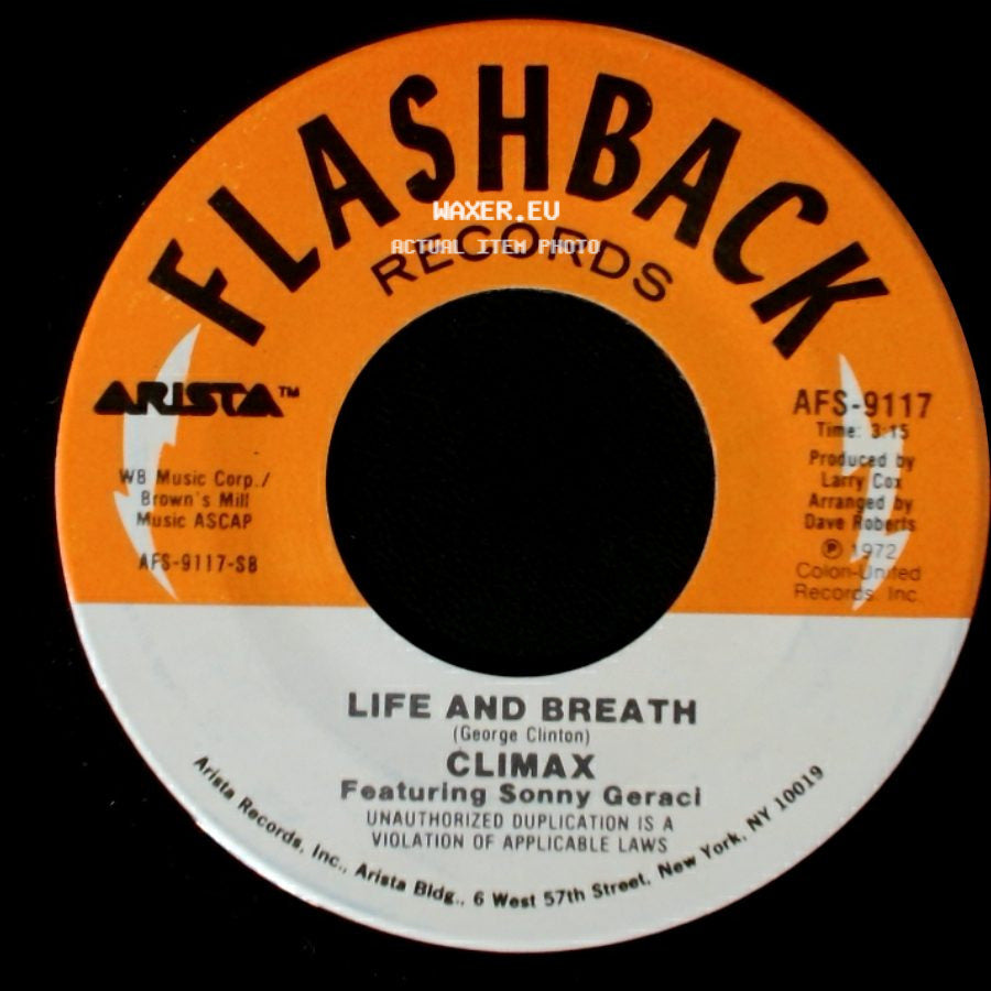 Climax Featuring Sonny Geraci / Climax - Life And Breath / Precious And Few side A