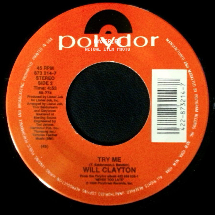 Will Clayton - I Wanna Be Where You Are / Try Me side B