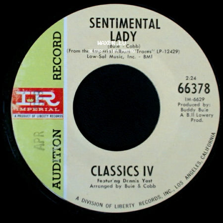 Classics Iv - Sentimental Lady / Everyday With You Girl side A