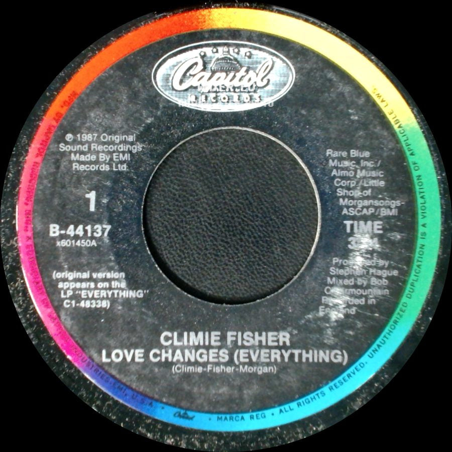 Climie Fisher - Never Close To The Show / Love Changes (Everything) side B