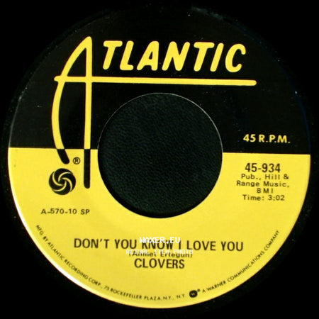 Clovers - Skylark / Don't You Know I Love You side B