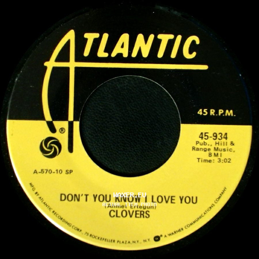 Clovers - Skylark / Don't You Know I Love You side B