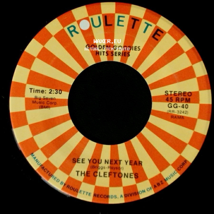 The Cleftones - You, Baby, You / See You Next Year side B