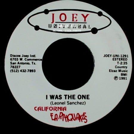 California Earthquakes - I Was The One / I Was The One side A