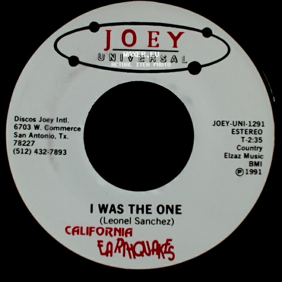California Earthquakes - I Was The One / I Was The One side B