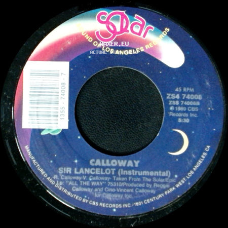 Calloway - Sir Lancelot / Sir Lancelot (Instrumental) side B