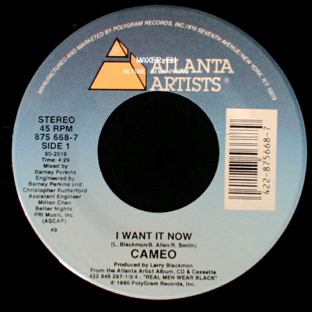 Cameo - I Want It Now / Dkwig side A