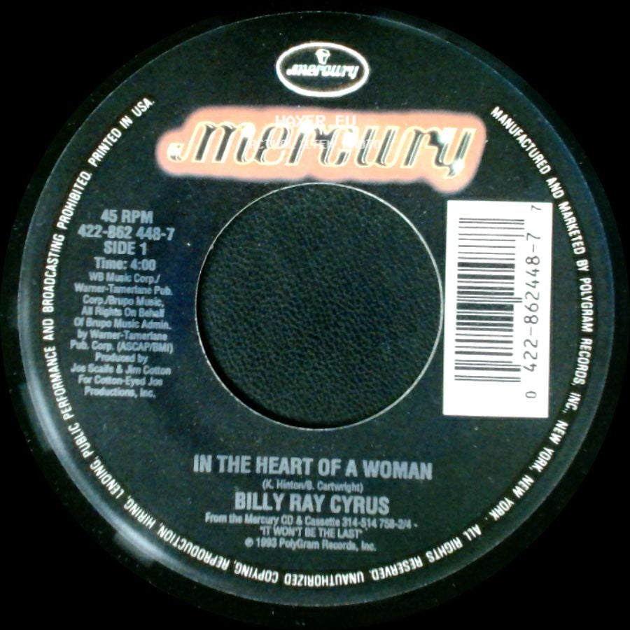 Billy Ray Cyrus - In The Heart Of A Woman / Right Face Wrong Time side A