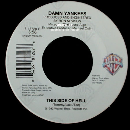 Damn Yankees - This Side Of Hell / Where You Goin' Now side A
