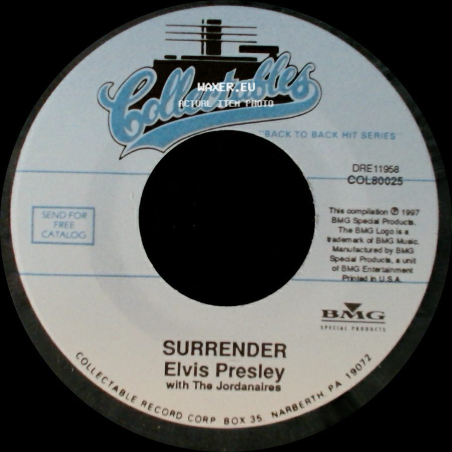 Elvis Presley With The Jordanaires / Elvis Presley - Lonely Man / Surrender side B