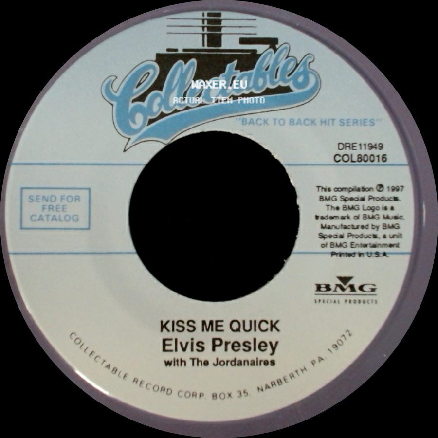 Elvis Presley With The Jordanaires - Kiss Me Quick / Suspicion side A
