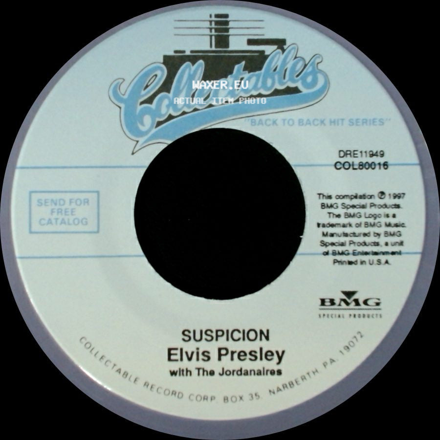 Elvis Presley With The Jordanaires - Kiss Me Quick / Suspicion side B