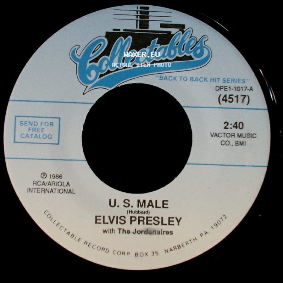 Elvis Presley / Elvis Presley With The Jordanaires - Until It's Time For You To Go / U.S. Male side B