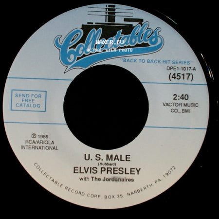 Elvis Presley / Elvis Presley With The Jordanaires - Until It's Time For You To Go / U.S. Male side B
