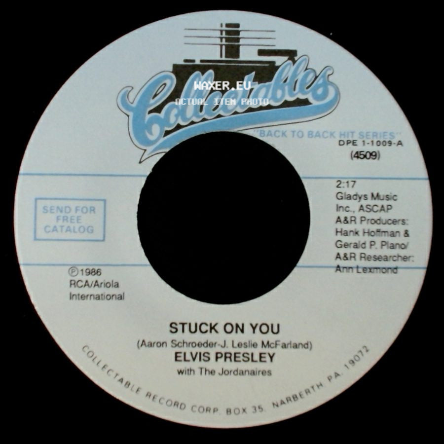 Elvis Presley - Fame And Fortune / Stuck On You side B